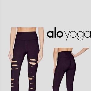 ALO Yoga Black Cut-Out Leggings